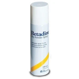 Betadine (povidone-iodine) 2% Dry Powder Spray (100mL) 1 Betadine (povidone-iodine) 2% Dry Powder Spray (100mL)