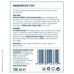 Wintergreen Magnesium Body Spray -Sports Therapy Store 651 WG UK Amazon Magnesium Spray Listing Images2