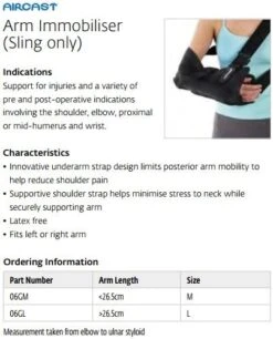 Aircast Arm Immobiliser - With Or Without Pillow 5 Aircast Arm Immobiliser - With Or Without Pillow -Sports Therapy Store Aircast Arm Immobiliser 2