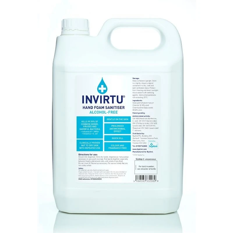Invirtu Byotrol Hand Foam Sanitiser 600mL Or 5L 2 Invirtu Byotrol Hand Foam Sanitiser 600mL Or 5L - Image 2