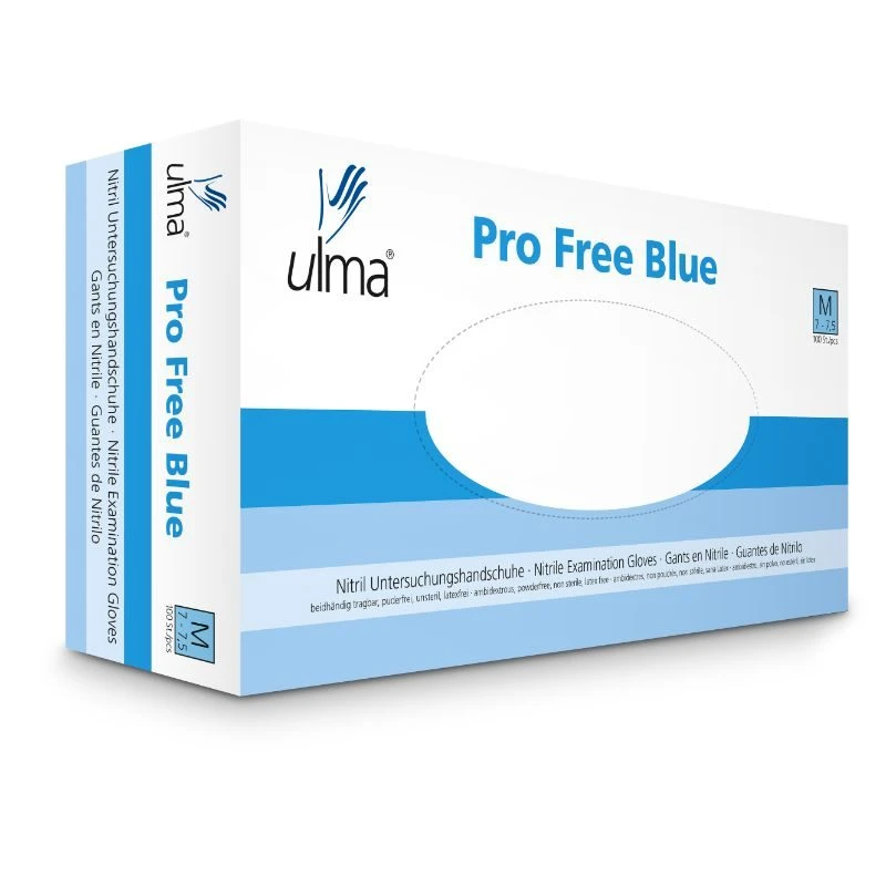Ulma Pro Free Blue Nitrile Gloves - Box Of 100 - Extra Large 2 Ulma Pro Free Blue Nitrile Gloves - Box Of 100 - Extra Large - Image 2