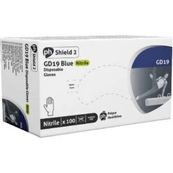 Shield Nitrile Disposable Gloves - Box Of 100 -Sports Therapy Store Gloves
