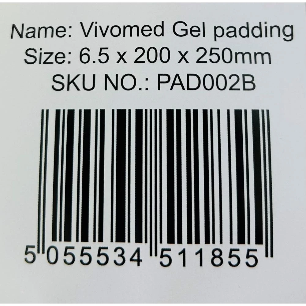 Vivomed Gel Padding To Protect Injuries - 6.5mm Thick (6.5 X 200 X 250mm) 2 Vivomed Gel Padding To Protect Injuries - 6.5mm Thick (6.5 X 200 X 250mm) - Image 2