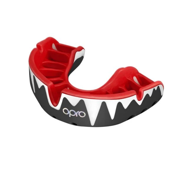Opro Opro Platinum Sports Mouthguard, Black, White, Red 1 Opro Opro Platinum Sports Mouthguard, Black, White, Red