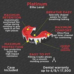 Opro Opro Unisex Platinum Sports Mouthguard, Red, Silver, Black -Sports Therapy Store REY012S 3