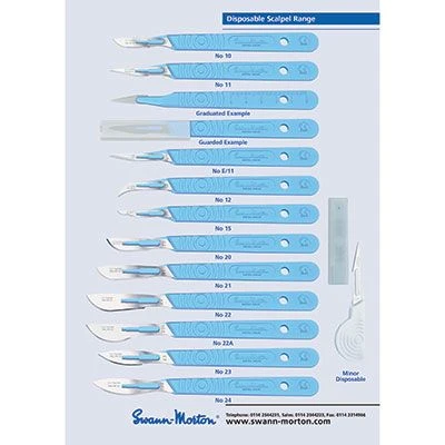 Swann Morton Sterile Scalpels With Handle | Disposable | Pack Of 10 2 Swann Morton Sterile Scalpels With Handle | Disposable | Pack Of 10 - Image 2