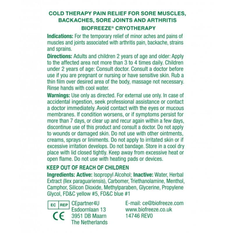Biofreeze Gel (pump Dispenser Or Tube) 6 Biofreeze Gel (pump Dispenser Or Tube) - Image 6